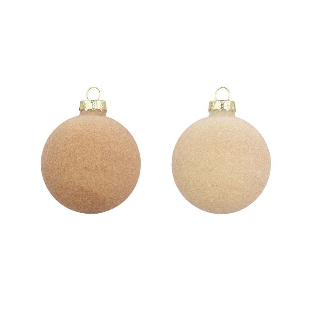 SFERA VETRO FLOCCATO D.10 PANNA